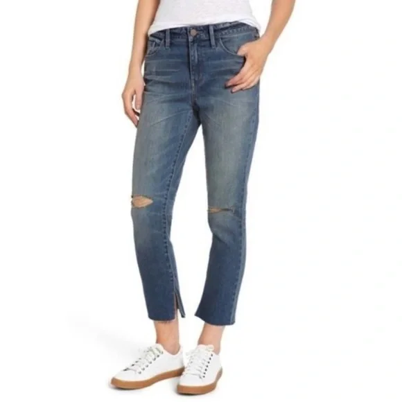 Treasure & Bond High-Rise Loose Skinny Slit Crop Jeans - Size 27 - Picture 1 of 8